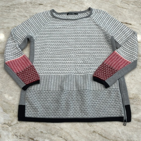 NEW NIC+ZOE | Boulder Side Zip Cotton Blend Sweater | Petite XS (XSP)‎ - Picture 4 of 9